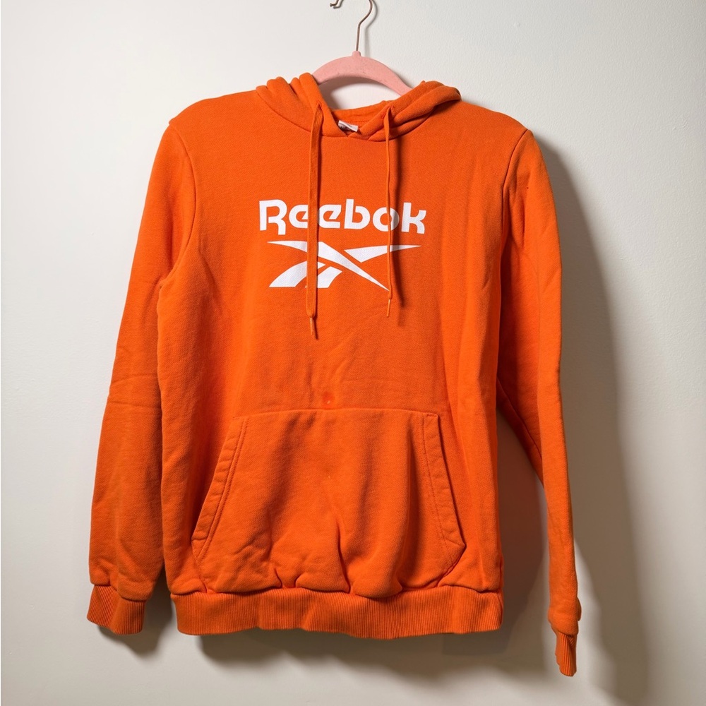 🍄| Reebok Bright Orange Logo Pullover Hoodie - Men's